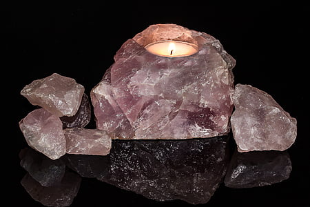 geode stone tealight candle holder thumbnail