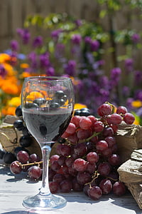 clear long-stem wine glass filled with purple liquid on white surface thumbnail