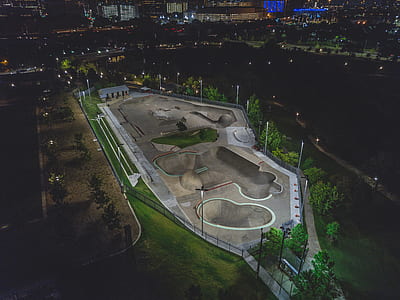 aerial photograph of skateboard park thumbnail