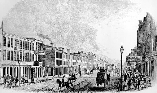 View of Main Street Louisville in 1846 in Kentucky thumbnail