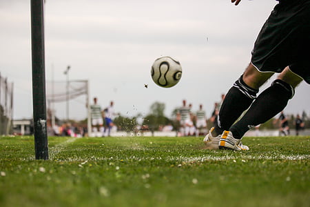soccer ball after kick thumbnail