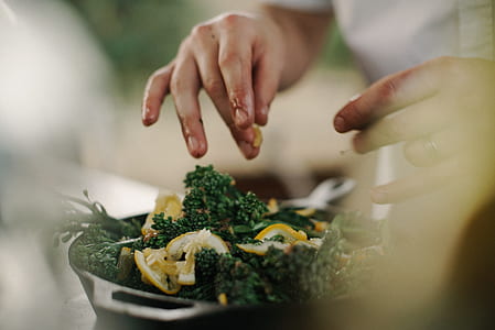 mixing salad on bowl thumbnail