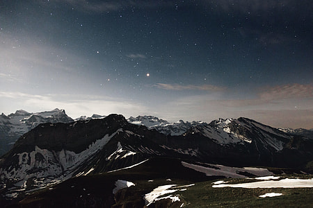 mountain during nighttime photo thumbnail