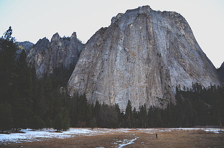 gray mountain under clear sky thumbnail
