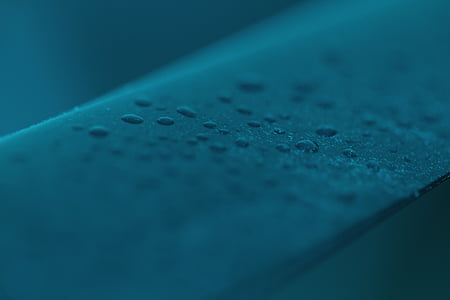 water dew on blue surface thumbnail