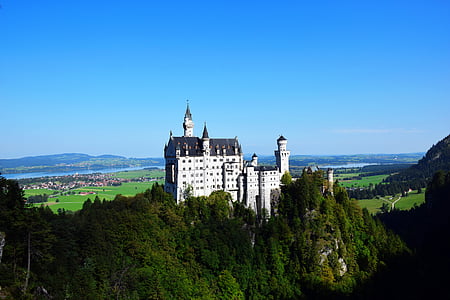 white concrete castle surrounded by tree during daytime thumbnail