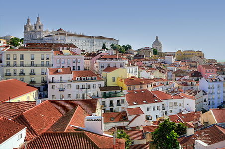 aerial view of brown-and-white houses thumbnail