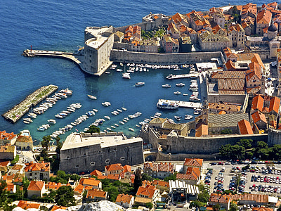 aerial photo of seaside village thumbnail