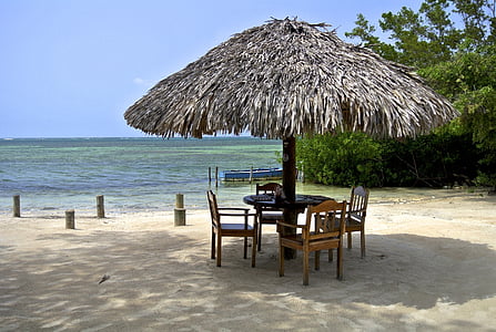 photo of empty 4-piece beach cottage at beach during daytime thumbnail