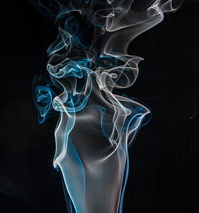 Blue and White Smoke Digital Wallpaper thumbnail
