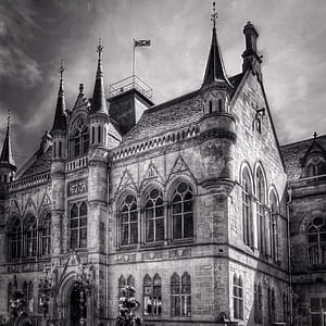 grayscale photo of establishment thumbnail