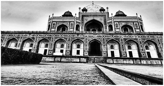 Grayscale Photo of Temple thumbnail