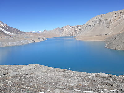 View of Tilicho Lake in Nepal. thumbnail