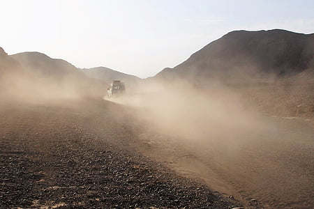 road covered with smoke thumbnail