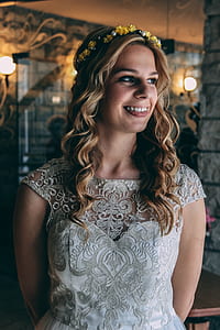 woman wearing white wedding gown thumbnail