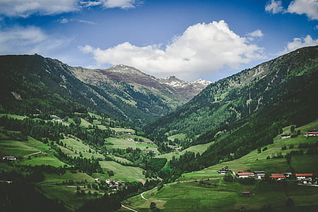 aerial view photography of green mountains thumbnail