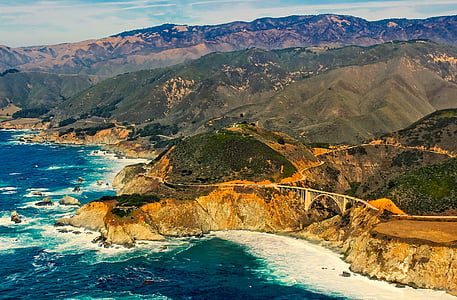body of water surrounded of hills thumbnail