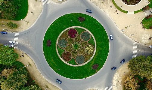 aerial photo of round concrete road thumbnail