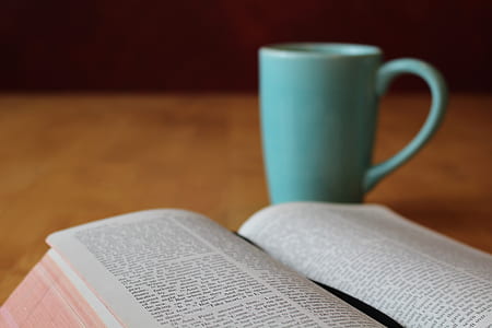 white printing paper near teal ceramic mug thumbnail
