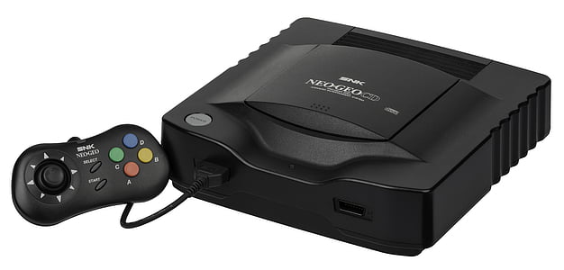 black game console and controller thumbnail