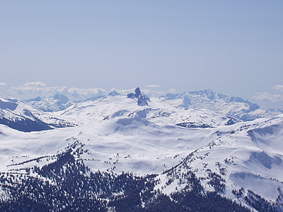 aerial photo of mountain covered by snow thumbnail