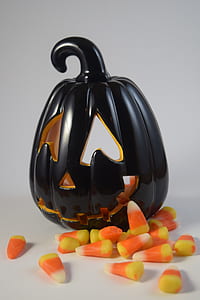 black and orange jack o' lantern decor thumbnail