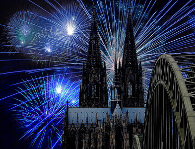 black castle with fireworks illustration thumbnail