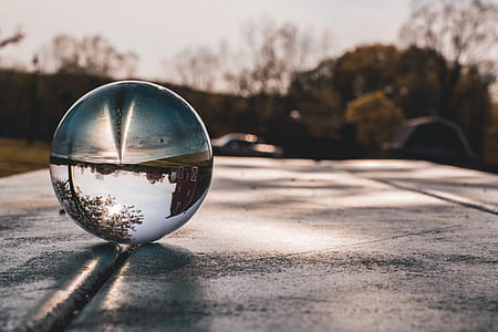 Shallow Focus Photography of Clear Glass Ball thumbnail