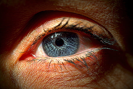 close up shot of person's left eye thumbnail