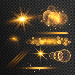 transparent lens flare and light effects collection eps file