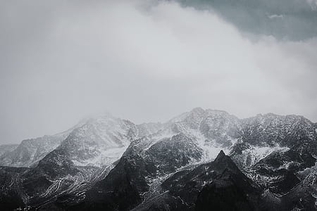 aerial photo of mountain with snow thumbnail