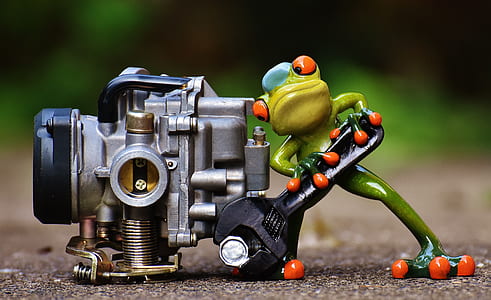 tree frog fixing gray engine thumbnail