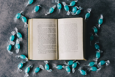 Book and blue candy thumbnail
