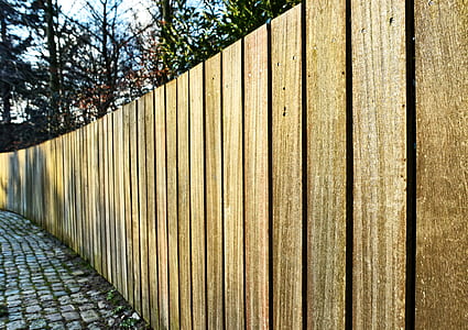 brown wooden fence near tree thumbnail