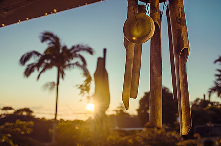 hanged gray wind chimes thumbnail