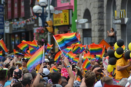 people racing the flag of LGBT thumbnail