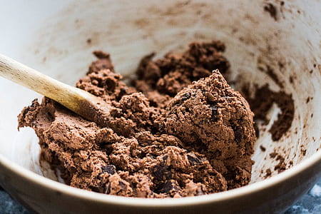 cookie dough in white ceramic bowl thumbnail