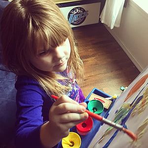 closeup photo of girl painting thumbnail