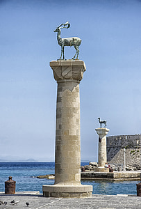 statue of deer atop a pillar thumbnail