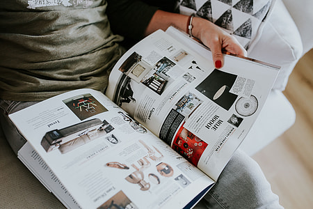 Woman read a magazine thumbnail