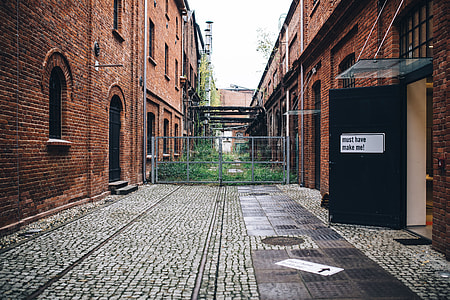 By the entrance to the gallery in the abandoned factory thumbnail