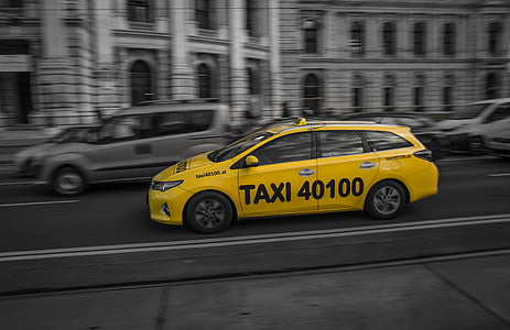 slow motion photography of taxi thumbnail