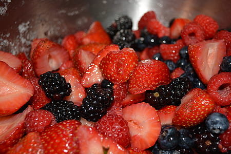 sliced strawberries and mulberries thumbnail