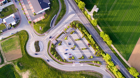 aerial photo of village near farm thumbnail