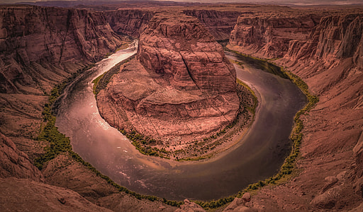 Horseshoe Bend during golden hour thumbnail