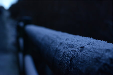 black, white, walkway, photo, nighttime, railing thumbnail
