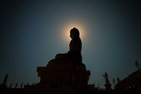 silhouette of buddha monument thumbnail