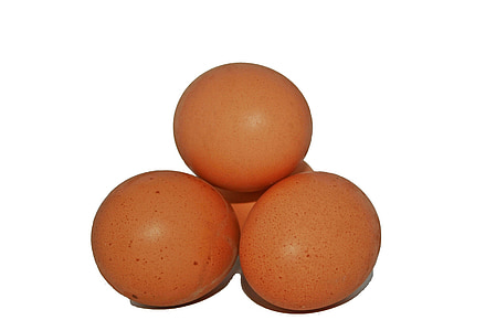 three brown chicken eggs thumbnail