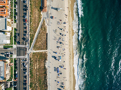 aerial photograph of a beach thumbnail