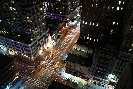timelapsed photo of a lighted city thumbnail